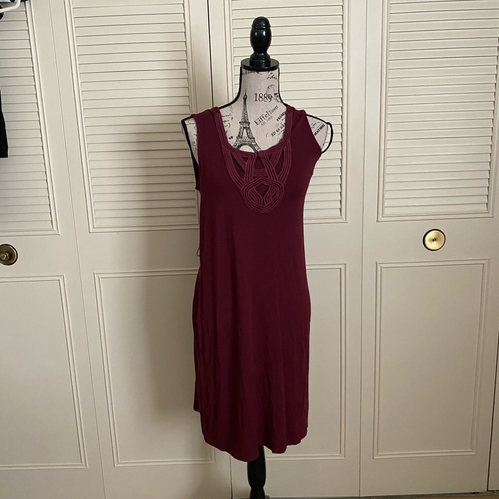 Merona Burgundy Plum comfy casual sleeveless tank Dress size small